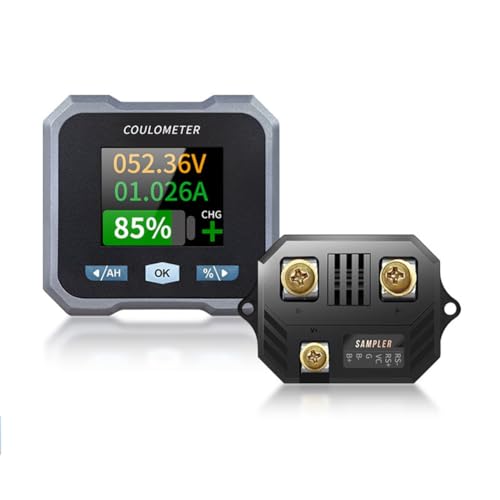 Fnfhsa BL105F Coulomb-Messgerät DC10-100V 0-50A Wasserdichtes Batteriemessgerät und Voltmeter für Elektrische Zweiräder,C von Fnfhsa