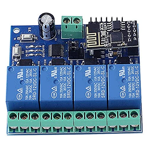 Fnfhsa DC 12V ESP8266 ESP-01 4-Kanal Relais WiFi für IoT Smart Hause Handy APP Controller WiFi Relais Fnfhsa DC 12V ESP8266 ESP-01 4-Kanal Relais WiFi für IoT Smart Hause Handy APP Controller WiFi Relais von Fnfhsa