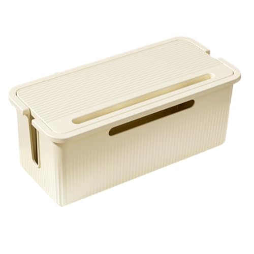 Fnfhsa Kabelmanagement-Box mit Deckel Zur Verdeckung Von Kabeln und Steckdosenleisten Schreibtisch Computer-Kabel-Organizer-Box, 32x15x12,5cm von Fnfhsa