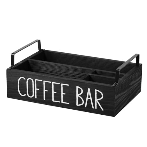 Fnfhsa Kaffeestation-Organizer Aus - Kaffeebar-Zubehör, Kaffeepadhalter, Aufbewahrungskorb für die Kaffeebar zu Hause A von Fnfhsa