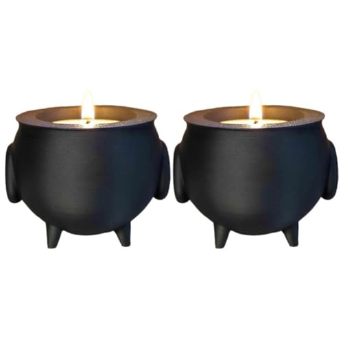 Fnfhsa Kessel-Teelichthalter, Halloween, Gruseliger 3D-Gedruckter Schwarzer Hexenglas-Kerzenhalter, Festival-Party-Desktop-Dekoration A Fnfhsa Kessel-Teelichthalter, Halloween, Gruseliger 3D-Gedruckter Schwarzer Hexenglas-Kerzenhalter, Festival-Party-Desktop-Dekoration A von Fnfhsa