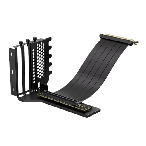 Fnfhsa L-Z3 GPU Vertikal-Montagehalterungssatz, PCIe 4.0 X16 Riser-Kabel 200 mm, Grafikkarten-Lenkhalterung Schwarz von Fnfhsa