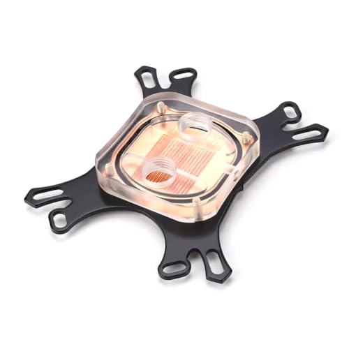 Fnfhsa Universeller Wasserkühlungsblock Kupferkühler für LGA 775/1150/1155/1156/1366 AM3 AM2 Kupfer-CPU-Kühler Einfache Installation Einfach zu Bedienen von Fnfhsa
