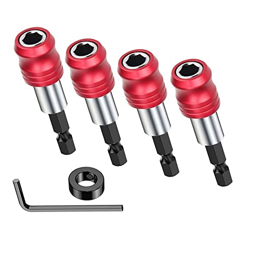 Fnfhsa Wechselbithalter Magnet 4Er Pack Sechskant-Magnet-Bithalter 60 Mm 1/4 Bit Magnetisch Schwenkbar für Bohrer Schlagschrauber von Fnfhsa