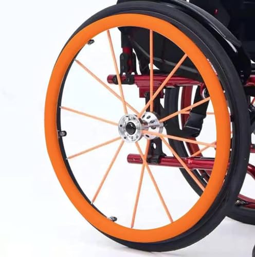 1 Paar Rollstuhl-Greifreifen-Abdeckungen Mit Rollstuhl-Sicherheitsgurt, Rutschfester Rollstuhl-Greifring-Abdeckung,Rollstuhl-Greifring-Abdeckungen, Rollstuhl-Zubehör Für Erwachsene-Blue Blau||22 in von FnnEmg