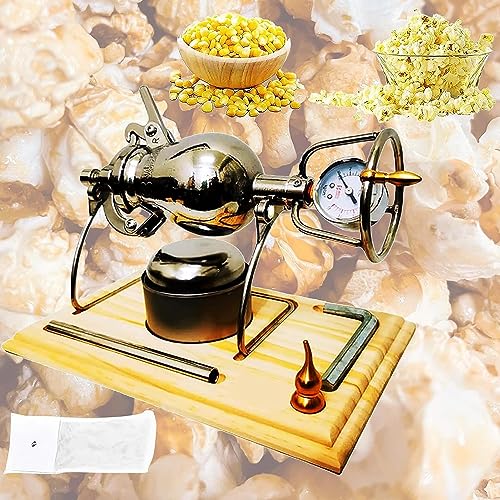 260ml Hochdruck-Popcornmaschine Mini-Edelstahl Professionelle Popcorn-Bräter,Edelstahl, Popcorn-Popper, Geschenke Für Weihnachten, Halloween, Zuhause, Party von FnnEmg