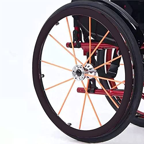 FnnEmg Rollstuhlabdeckung 24 Zoll/22 Zoll Rollstuhl-Schiebefelgenabdeckungen 1 Paar rutschfeste,Rollstuhl-Greifring-Abdeckungen, Rollstuhl-Zubehör Für Erwachsene von FnnEmg