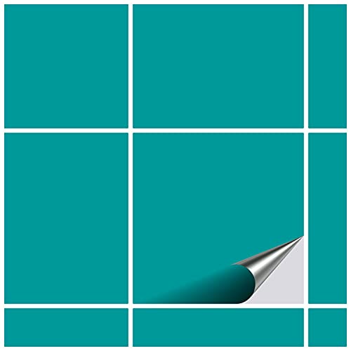FoLIESEN - Fliesenaufkleber 19,5x19,5 cm | selbstklebende Fliesen-Folie für Bad & Küche | entfernbare Klebe-Folie für Wandfliesen Küchenrückwand & Bordüren | 20 Klebefliesen, .:Türkis glänzend FoLIESEN - Fliesenaufkleber 19,5x19,5 cm | selbstklebende Fliesen-Folie für Bad & Küche | entfernbare Klebe-Folie für Wandfliesen Küchenrückwand & Bordüren | 20 Klebefliesen, .:Türkis glänzend von FoLIESEN