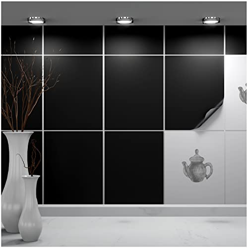 FoLIESEN - Fliesenaufkleber 19,5x24,5 cm | selbstklebende Fliesen-Folie für Bad & Küche | entfernbare Klebe-Folie für Wandfliesen Küchenrückwand & Bordüren | 30 Klebefliesen, .:Schwarz matt FoLIESEN - Fliesenaufkleber 19,5x24,5 cm | selbstklebende Fliesen-Folie für Bad & Küche | entfernbare Klebe-Folie für Wandfliesen Küchenrückwand & Bordüren | 30 Klebefliesen, .:Schwarz matt von FoLIESEN