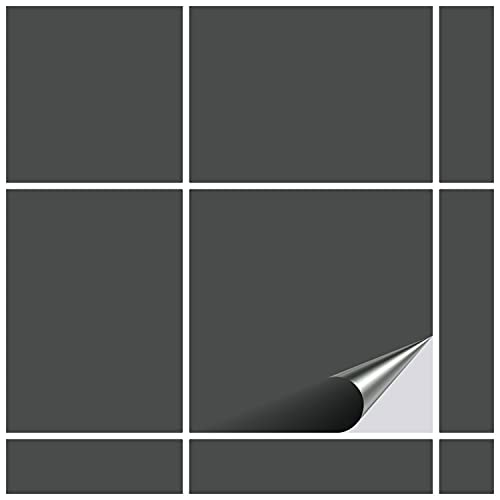 FoLIESEN - Fliesenaufkleber 9,5x9,5 cm | selbstklebende Fliesen-Folie für Bad & Küche | entfernbare Klebe-Folie für Wandfliesen Küchenrückwand & Bordüren | 400 Klebefliesen, .:Dunkelgrau matt FoLIESEN - Fliesenaufkleber 9,5x9,5 cm | selbstklebende Fliesen-Folie für Bad & Küche | entfernbare Klebe-Folie für Wandfliesen Küchenrückwand & Bordüren | 400 Klebefliesen, .:Dunkelgrau matt von FoLIESEN