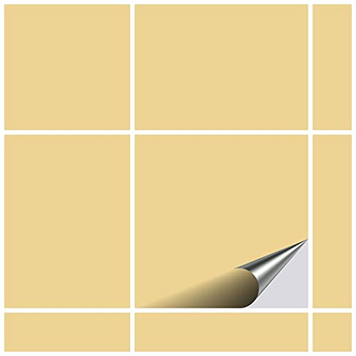FoLIESEN - Fliesenaufkleber 9,5x9,5 cm | selbstklebende Fliesen-Folie für Bad & Küche | entfernbare Klebe-Folie für Wandfliesen Küchenrückwand & Bordüren | 80 Klebefliesen, .:Vanille glänzend FoLIESEN - Fliesenaufkleber 9,5x9,5 cm | selbstklebende Fliesen-Folie für Bad & Küche | entfernbare Klebe-Folie für Wandfliesen Küchenrückwand & Bordüren | 80 Klebefliesen, .:Vanille glänzend von FoLIESEN