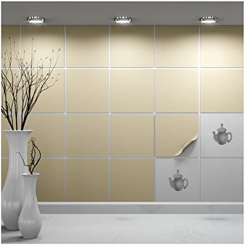 FoLIESEN Fliesenaufkleber einzeln 15x15 cm - Probe-Muster, Testmuster, Farbmuster - Fliesen-Folie selbstklebend - 1 Klebefliese zum Ausprobieren, .:Beige matt FoLIESEN Fliesenaufkleber einzeln 15x15 cm - Probe-Muster, Testmuster, Farbmuster - Fliesen-Folie selbstklebend - 1 Klebefliese zum Ausprobieren, .:Beige matt von FoLIESEN