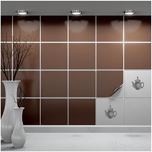 FoLIESEN Fliesenaufkleber einzeln 15x15 cm - Probe-Muster, Testmuster, Farbmuster - Fliesen-Folie selbstklebend - 1 Klebefliese zum Ausprobieren, .:Braun glänzend FoLIESEN Fliesenaufkleber einzeln 15x15 cm - Probe-Muster, Testmuster, Farbmuster - Fliesen-Folie selbstklebend - 1 Klebefliese zum Ausprobieren, .:Braun glänzend von FoLIESEN