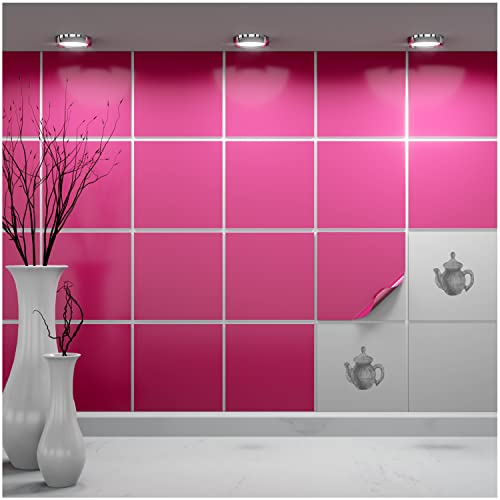 FoLIESEN Fliesenaufkleber einzeln 15x15 cm - Probe-Muster, Testmuster, Farbmuster - Fliesen-Folie selbstklebend - 1 Klebefliese zum Ausprobieren, .:Pink glänzend FoLIESEN Fliesenaufkleber einzeln 15x15 cm - Probe-Muster, Testmuster, Farbmuster - Fliesen-Folie selbstklebend - 1 Klebefliese zum Ausprobieren, .:Pink glänzend von FoLIESEN