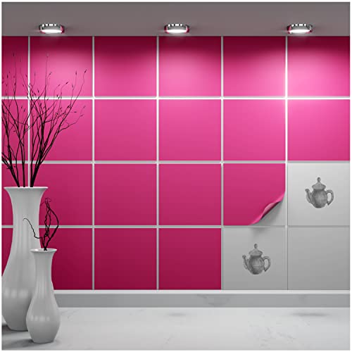 FoLIESEN Fliesenaufkleber einzeln 15x15 cm - Probe-Muster, Testmuster, Farbmuster - Fliesen-Folie selbstklebend - 1 Klebefliese zum Ausprobieren, .:Pink matt FoLIESEN Fliesenaufkleber einzeln 15x15 cm - Probe-Muster, Testmuster, Farbmuster - Fliesen-Folie selbstklebend - 1 Klebefliese zum Ausprobieren, .:Pink matt von FoLIESEN