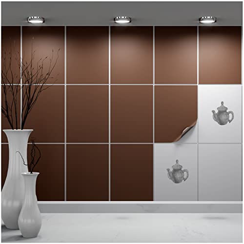 FoLIESEN Fliesenaufkleber einzeln 15x20 cm - Probe-Muster, Testmuster, Farbmuster - Fliesen-Folie selbstklebend - 1 Klebefliese zum Ausprobieren, .:Braun matt FoLIESEN Fliesenaufkleber einzeln 15x20 cm - Probe-Muster, Testmuster, Farbmuster - Fliesen-Folie selbstklebend - 1 Klebefliese zum Ausprobieren, .:Braun matt von FoLIESEN