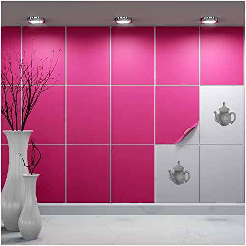 FoLIESEN Fliesenaufkleber einzeln 15x20 cm - Probe-Muster, Testmuster, Farbmuster - Fliesen-Folie selbstklebend - 1 Klebefliese zum Ausprobieren, .:Pink matt FoLIESEN Fliesenaufkleber einzeln 15x20 cm - Probe-Muster, Testmuster, Farbmuster - Fliesen-Folie selbstklebend - 1 Klebefliese zum Ausprobieren, .:Pink matt von FoLIESEN