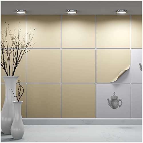 FoLIESEN Fliesenaufkleber einzeln 20x20 cm - Probe-Muster, Testmuster, Farbmuster - Fliesen-Folie selbstklebend - 1 Klebefliese zum Ausprobieren, .:Beige matt FoLIESEN Fliesenaufkleber einzeln 20x20 cm - Probe-Muster, Testmuster, Farbmuster - Fliesen-Folie selbstklebend - 1 Klebefliese zum Ausprobieren, .:Beige matt von FoLIESEN