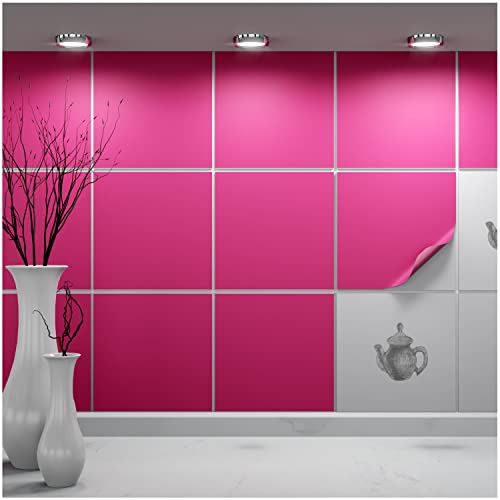 FoLIESEN Fliesenaufkleber einzeln 20x20 cm - Probe-Muster, Testmuster, Farbmuster - Fliesen-Folie selbstklebend - 1 Klebefliese zum Ausprobieren, .:Pink matt FoLIESEN Fliesenaufkleber einzeln 20x20 cm - Probe-Muster, Testmuster, Farbmuster - Fliesen-Folie selbstklebend - 1 Klebefliese zum Ausprobieren, .:Pink matt von FoLIESEN