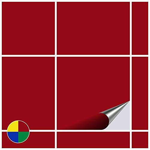 FoLIESEN - Fliesenaufkleber 15x15 cm | selbstklebende Fliesen-Folie für Bad & Küche | entfernbare Klebe-Folie für Wandfliesen Küchenrückwand & Bordüren | 30 Klebefliesen, .:Dunkelrot matt FoLIESEN - Fliesenaufkleber 15x15 cm | selbstklebende Fliesen-Folie für Bad & Küche | entfernbare Klebe-Folie für Wandfliesen Küchenrückwand & Bordüren | 30 Klebefliesen, .:Dunkelrot matt von FoLIESEN