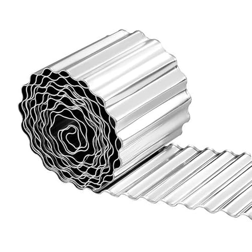 Garteneinfassung 6m, 20cm hoch Gewellter verzinkter Stahl Rasenkante Flexible Landschaftskante für Pflanzenbegrenzung Beetkante Baumumrandung Silber Garteneinfassung 6m, 20cm hoch Gewellter verzinkter Stahl Rasenkante Flexible Landschaftskante für Pflanzenbegrenzung Beetkante Baumumrandung Silber von Focefec