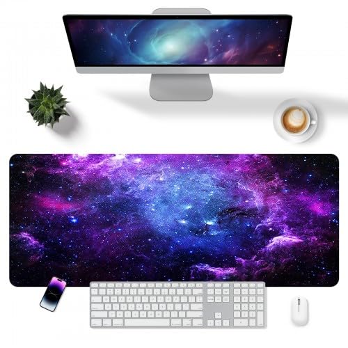 Focenat Gaming Mauspad XXL 900 x 400 mm, Deskmat Große,Rutschfeste Mouse Pad, Mousepad Anime Starry, Schreibtischmatte für Tastatur und Maus, Desk Mat mit Fransenfreie Ränder für Home Office von Focenat