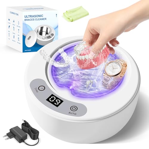 Focenat Ultraschallreinigungsgerät 49000Hz, 5 Modes UV Ultraschallreiniger 200ML, Dental Pod, Ultraschallbad, Ultrasonic Cleaner für Zahnersatz Retainer Aligner Zahnschiene Prothesen Schmuck Focenat Ultraschallreinigungsgerät 49000Hz, 5 Modes UV Ultraschallreiniger 200ML, Dental Pod, Ultraschallbad, Ultrasonic Cleaner für Zahnersatz Retainer Aligner Zahnschiene Prothesen Schmuck von Focenat
