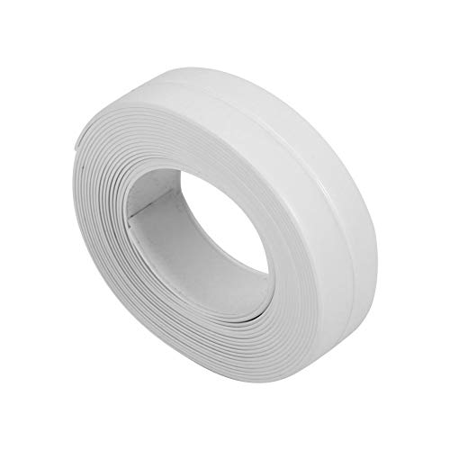 Dichtungsband, wasserdicht, selbstklebend, für Bad, Länge 3,2 m, PVC-Badzierleiste, für Gasherd, Spüle, Becken (Weiß, 22 mm x 3,2 m) von Focket
