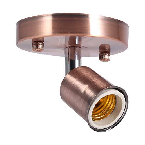 E27 180 Grad drehbare Glühbirnenfassung Adapter, Vintage Deckenleuchte Wandlampe Lampenfassung Sockel Splitter, Moderne verstellbare Deckenleuchte für Haus, Büro, Bar (Bronze) von Focket