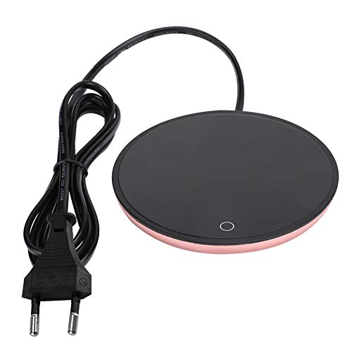 Elektrische Tassenwärmer Pad, 2 Getriebe Einstellbare Wasserdichte Touch Tee Kaffee Milch Becher Heizung Coaster Tray Tragbare Heizung Tasse Matte Warme Pad für Home Office Schlafsaal(Gold EU) von Focket