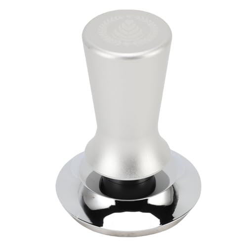 Focket 58 -mm - Manipulationen, Edelstahl Kaffee Manatur mit Automatischer Tiefeneinstellung für Kaffeemaschinen (SILVER) von Focket