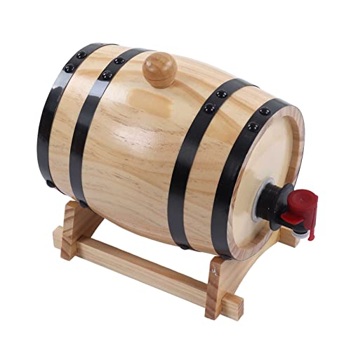 Focket Alterungsfass aus Eiche, Langlebig Eichenfässer Zum Altern von Whisky, Whiskyfass aus Holz Weinfass, Whisky-Aging-Fass Gute Abdichtung Reifen Sie Ihren Eigenen Whisky, für Bier (5L) von Focket