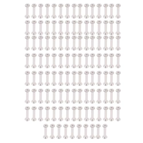 Focket Bindungsschrauben, Edelstahl -Buchbindungspfosten mit Nietkonstruktionen für Lederhandwerks -Schreibwarenprojekte 100 Sets (3,5 * 22 * 7mm) von Focket