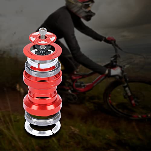 Focket Colorfast Aluminium -Legierungrad Bike Headset 34 Mm Headset für 28,6 Mm Straight Steerer Gabellager, Geeignet für Fahrradbegeisterte (Rot) von Focket