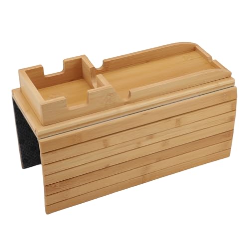 Focket Couch Armhalter Tablett, Holzsofa -Armlehnen -Tisch mit Faltbarem Design für Getränke und Snacks Aufbewahrung von Focket