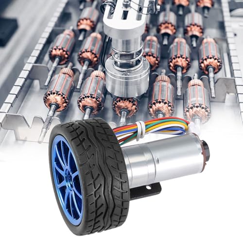 Focket Encoder-Zahnradmotor mit Hochstrangiger Magnetfliesen für Smart Car Roboter DC12V, JGA25-371 Maschinengeräte (Geschwindigkeit 60) von Focket