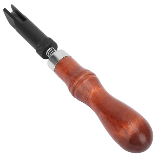 Focket Ergonomischer Holzgriff V Typ Push Groover Leder Grooving Bastel Gouge Tool für Lederferien -Enthusiasten von Focket
