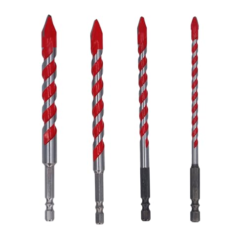 Focket Exzentric Bohrer Bit Set, 4 Stück 6 8 10 12 Mm Hex Shank Twist -Bohrer mit Schnellem Chipentfernung für Beton Holzstahl Mauerwerk Glasfliesen Focket Exzentric Bohrer Bit Set, 4 Stück 6 8 10 12 Mm Hex Shank Twist -Bohrer mit Schnellem Chipentfernung für Beton Holzstahl Mauerwerk Glasfliesen von Focket