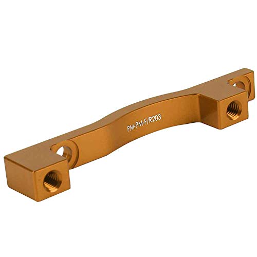 Focket Fahrradbremsadapter Langable Aluminiumlegierung AF203 für die Frontgabel 203 Mm Gold für die Fahrradreparatur (, A-Pillar-F203 Golden) von Focket