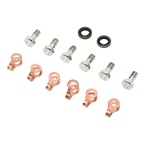 Focket Fuel Return Line Banjo Schraube/Befestigungsleitungs -Kit Solid Performance Seal Set für 6BT 3905307, Metalllegierung + Gummi, für Industrielle 4BT 6BT 6CT (Metalllegierung + Gummi) von Focket