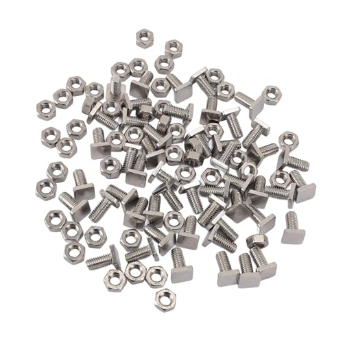 Focket Gewächshausschrauben, Hochleistungs 304 Edelstahl -M6 -Schrauben mit Flanschmuttern für Gartenhausversorgungen Sortiment Set Set von Focket