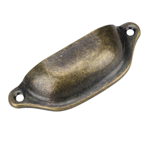 Focket Halbkreisförmiger Eisen Bücherregal Pull Shell Griff Glänzend Retro für Schrankschubladen -Enthusiasten (Bronzefarbe) von Focket