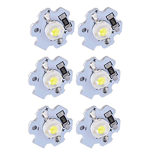 Focket Hohe Helligkeit 1W LED -Chips 10pcs 5 -V Lampenperlen für DIY Beleuchtungskörper. Start, Geringer Stromverbrauch, Passt für Taschenlampen, Scheinwerfer (#7) von Focket