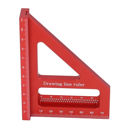 Focket Holzbearbeitungs -Quadrat -Prospraktor, 45 90 Grad Aluminiumlegierung Dreieckslineer mit Multi Winkel Messung Zur Messung Runder Materialien und 3D Werkstücke Focket Holzbearbeitungs -Quadrat -Prospraktor, 45 90 Grad Aluminiumlegierung Dreieckslineer mit Multi Winkel Messung Zur Messung Runder Materialien und 3D Werkstücke von Focket