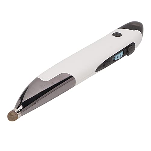 Focket Kabellose Optische Taschenstiftmaus, 2,4 GHz USB Wiederaufladbar Digital Kabellose Maus mit Optischem Stift RGB-Hintergrundbeleuchtung 800/1000/1200/1600 DPI für PC Notebook Mac (Weiss) von Focket