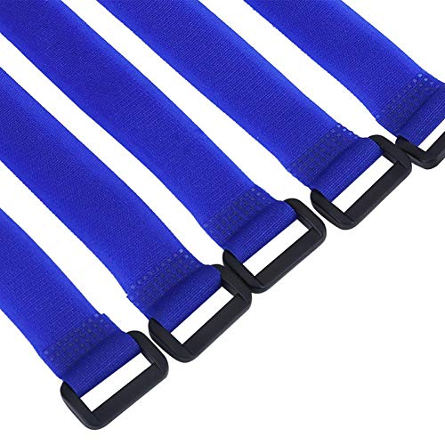 Focket Langlebiger Hakenschleifengurt Duuti 5pcsset Heißverschluss Band für Fahrradzubehör (Blue) von Focket