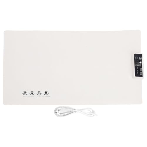 Focket Lebensmittelwärmungsmatte, Faltbare Silikon -elektrische Erwärmungsschale mit 5 Temperaturniveaus und Timer, Rollen Sie Tragbare Leben (WHITE) von Focket