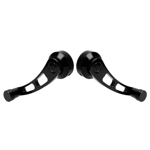 Focket Leichtes 2pcs Legierungsfensterkurbel Set, Langlastendes Fenstergriff Riser Wickler Kurbel für Klassiker -Autoliebhaber, Passen für Klassisches Auto Geeignet (BLACK) von Focket