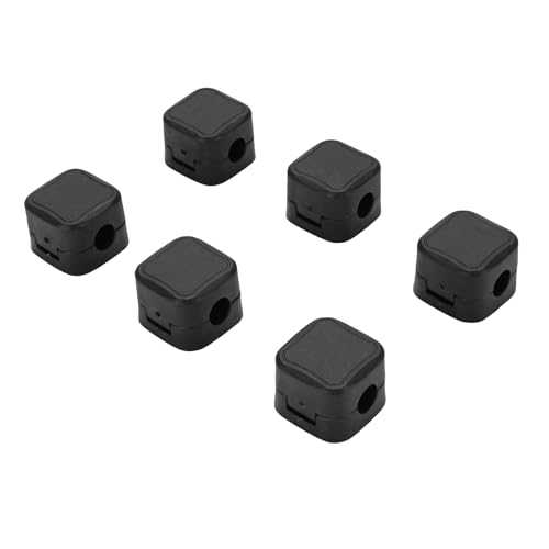 Focket Magnetische Kabelclips 6pcs, Starker Kleberdrahthalter Organizer für Telefonladungskabel mit 7,5 Mm Kabelschlitzdurchmesser für den Nachttisch in Home Office Car (BLACK) von Focket