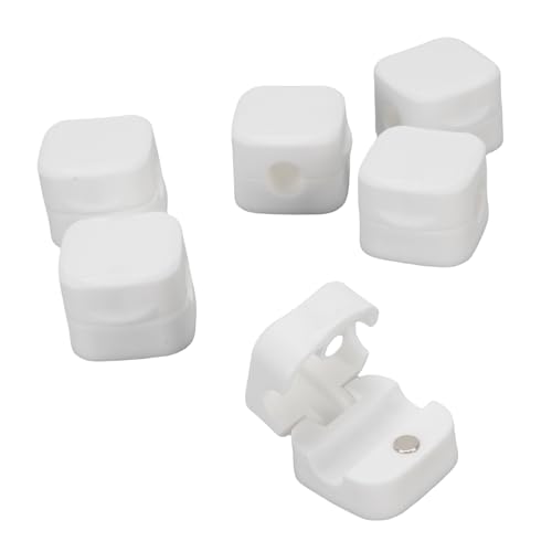 Focket Magnetische Kabelclips 6pcs, Starker Kleberdrahthalter Organizer für Telefonladungskabel mit 7,5 Mm Kabelschlitzdurchmesser für den Nachttisch in Home Office Car (WHITE) von Focket